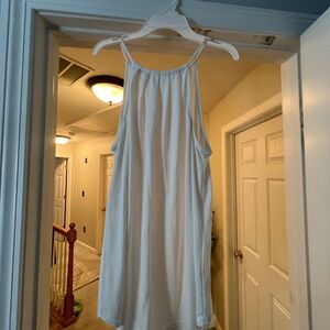 Green Envelope White Tank Top